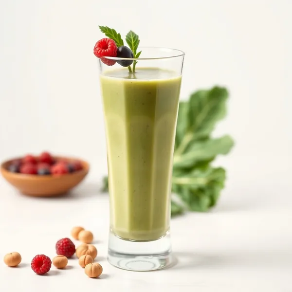 Refreshing Kale Hazelnut Milk Smoothie