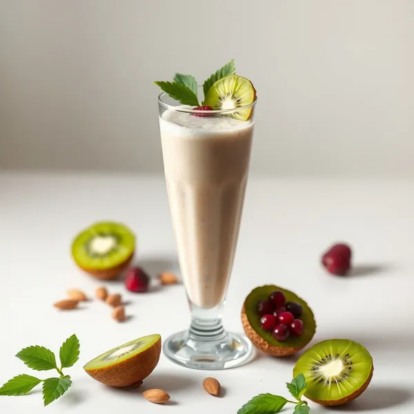 Erfrischender Kiwi Mandel Kokosmilch Smoothie