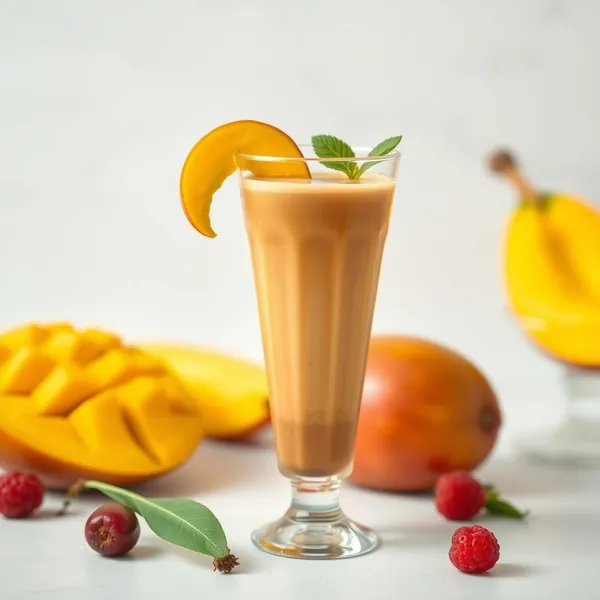 Smoothie Rafraîchissant à la Mangue et au Café Froid