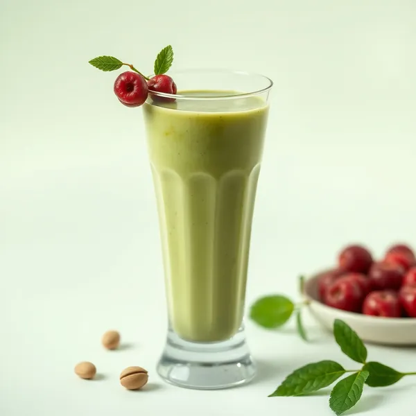 Smoothie Rafraîchissant au Matcha et au Lait de Pistache