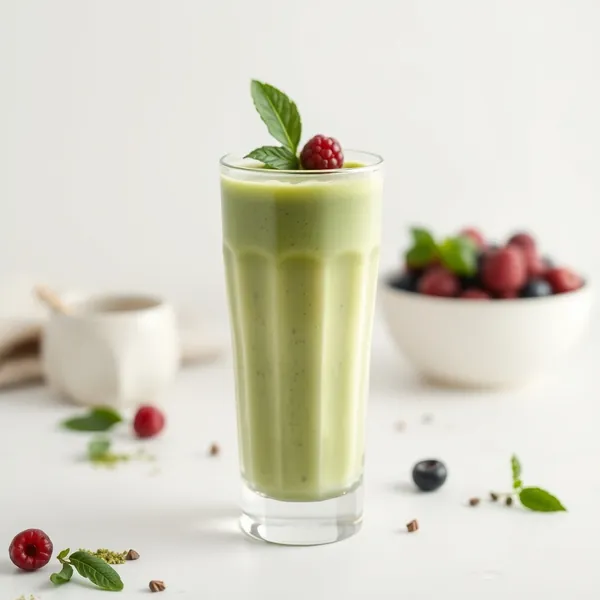 Smoothie Rafraîchissant au Matcha et au Lait d'Épeautre