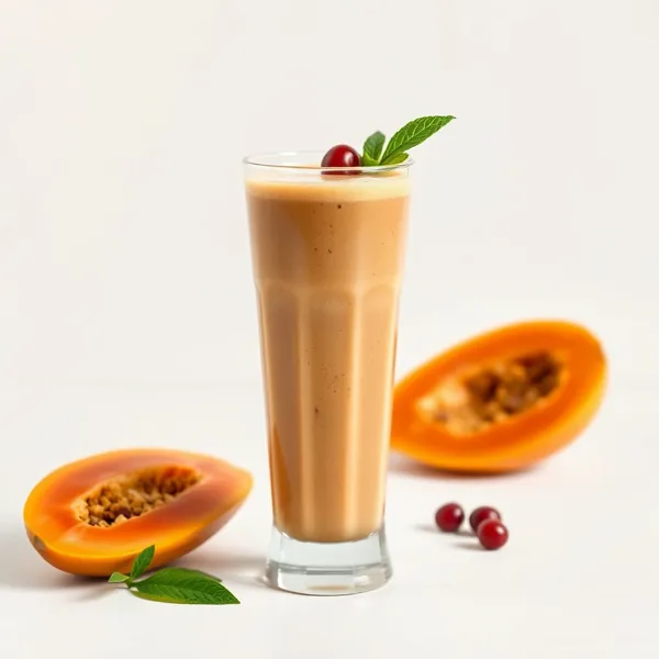 Refreshing Papaya Cold Brew Coffee Smoothie