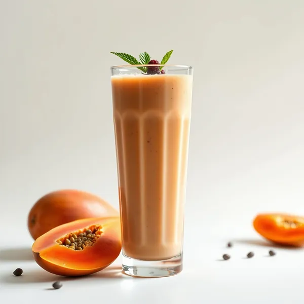Refreshing Papaya Hemp Milk Smoothie