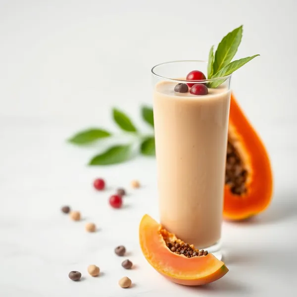 Smoothie Rafraîchissant à la Papaye et au Lait de Macadamia