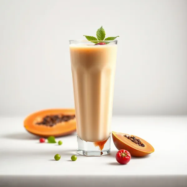 Smoothie Rafraîchissant de Papaye et Lait de Pois