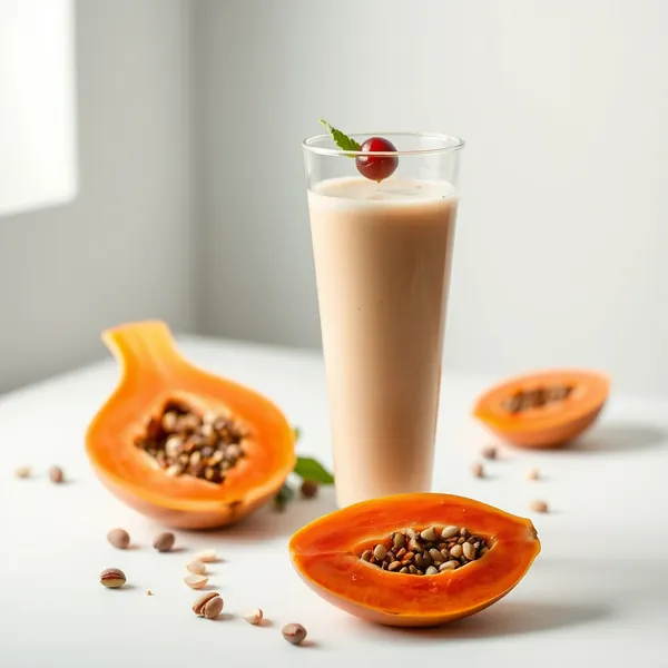Refreshing Papaya Pistachio Milk Smoothie