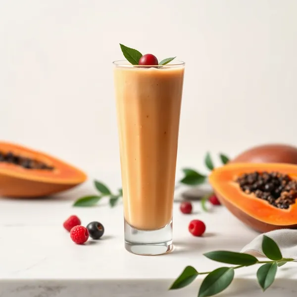Batido Refrescante de Papaya y Leche de Arroz