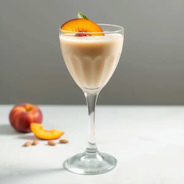 Smoothie Rinfrescante di Pesca, Mandorla e Latte di Cocco