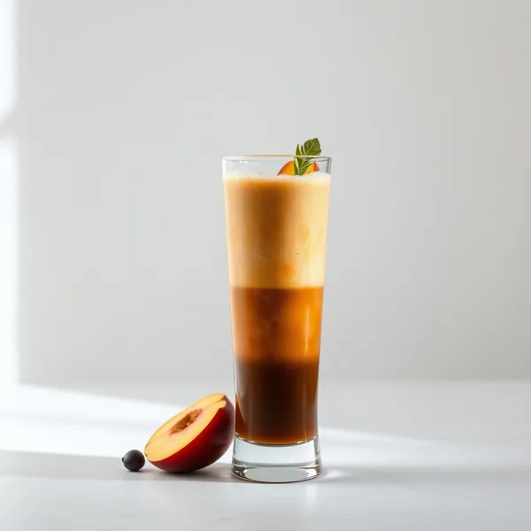 Smoothie Refrescante de Pêssego e Café Frio