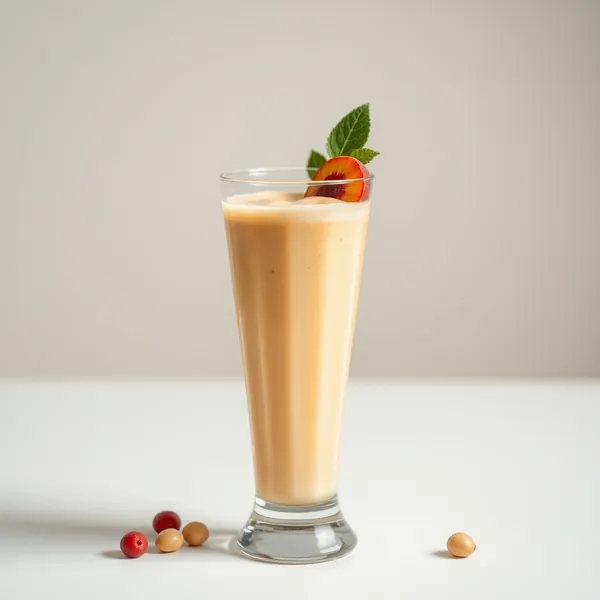 Smoothie Rafraîchissant à la Pêche et au Lait de Macadamia