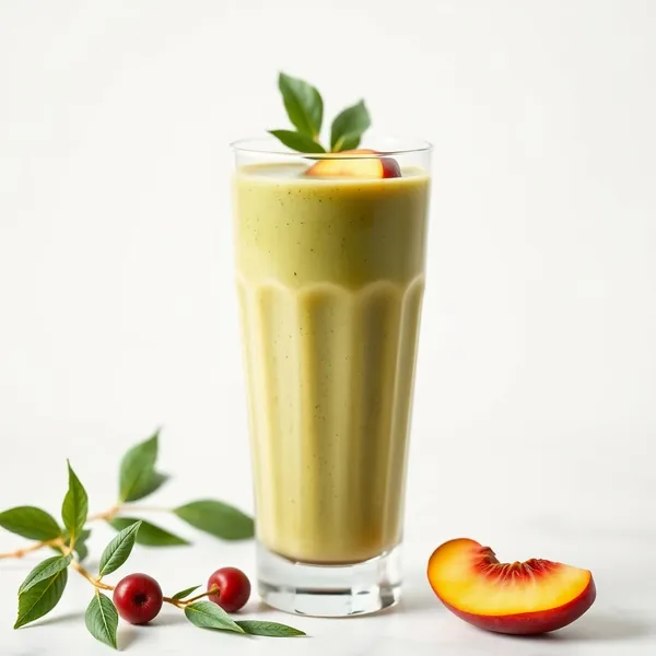 Smoothie Pêche Matcha Rafraîchissant