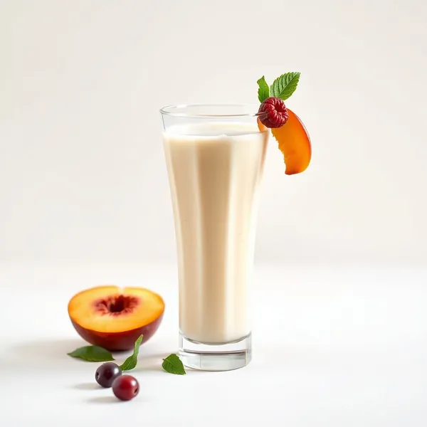 Smoothie Rafraîchissant à la Pêche et au Lait de Pois