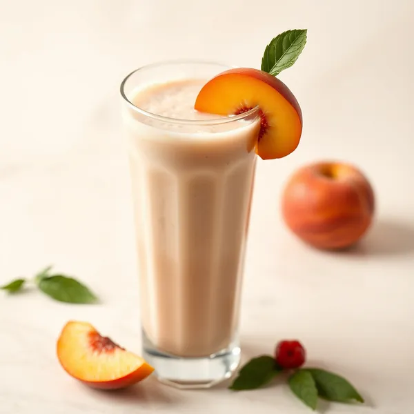 Smoothie Refrescante de Pêssego e Leite de Arroz