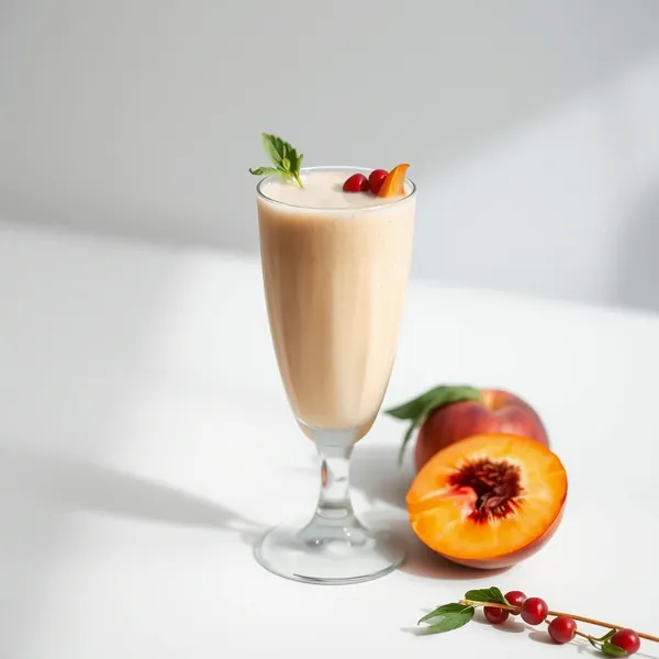 Smoothie Rafraîchissant à la Pêche et au Lait d'Épeautre