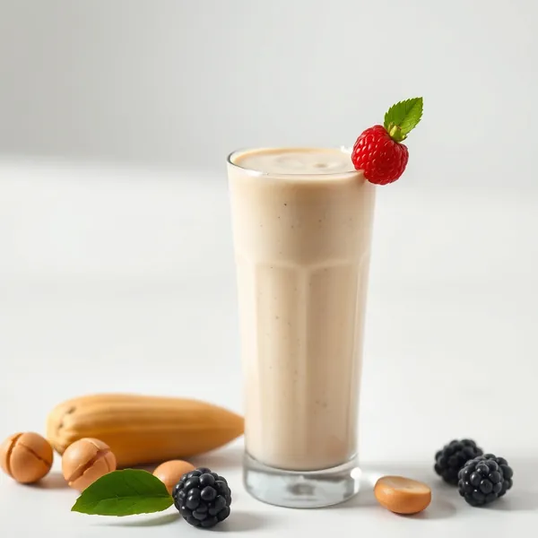 Smoothie Rinfrescante di Burro di Arachidi e Latte di Macadamia