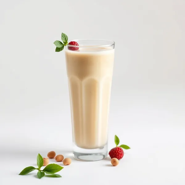 Erfrischender Erdnussbutter-Pistazienmilch-Smoothie