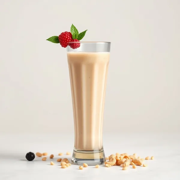 Smoothie Rinfrescante al Burro di Arachidi e Latte di Riso