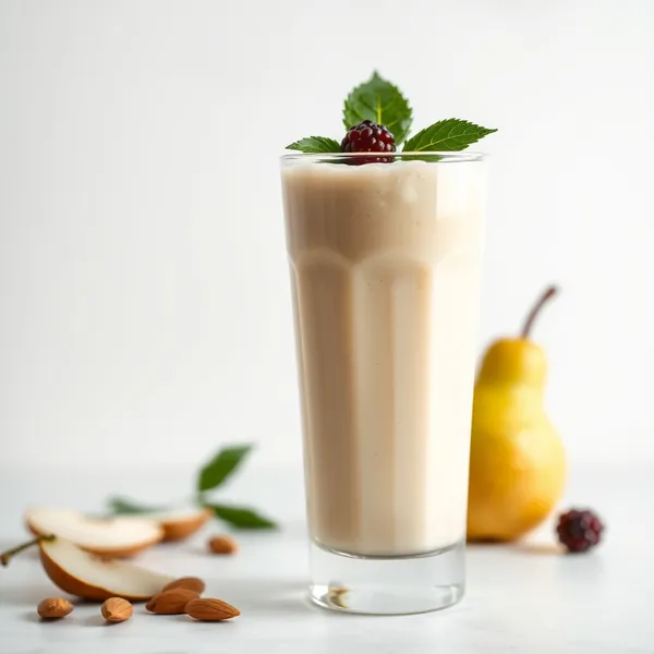 Smoothie Rafraîchissant à la Poire, Amande et Lait de Coco