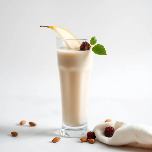 Smoothie Refrescante de Pera e Leite de Amêndoa