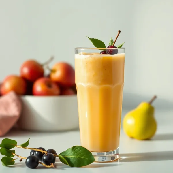Smoothie Refrescante de Suco de Pera e Maçã