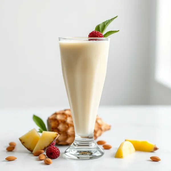 Smoothie Rinfrescante Ananas Mandorla Latte di Cocco