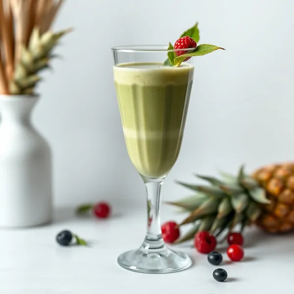 Refreshing Pineapple Matcha Tea Smoothie