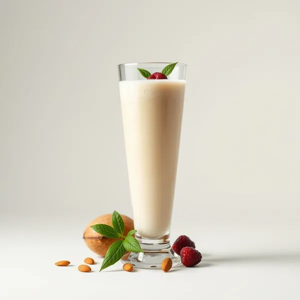 Smoothie Refrescante de Proteína em Pó Amêndoa e Leite de Coco