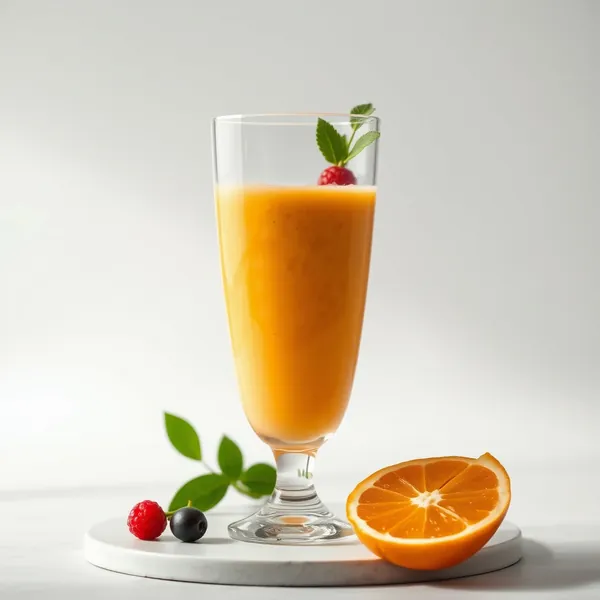 Smoothie Refrescante de Proteína e Suco de Laranja