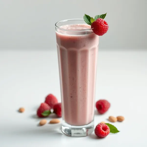 Smoothie Rinfrescante di Lampone, Mandorla e Latte di Cocco