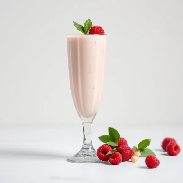 Smoothie Rinfrescante al Lampone e Latte di Macadamia