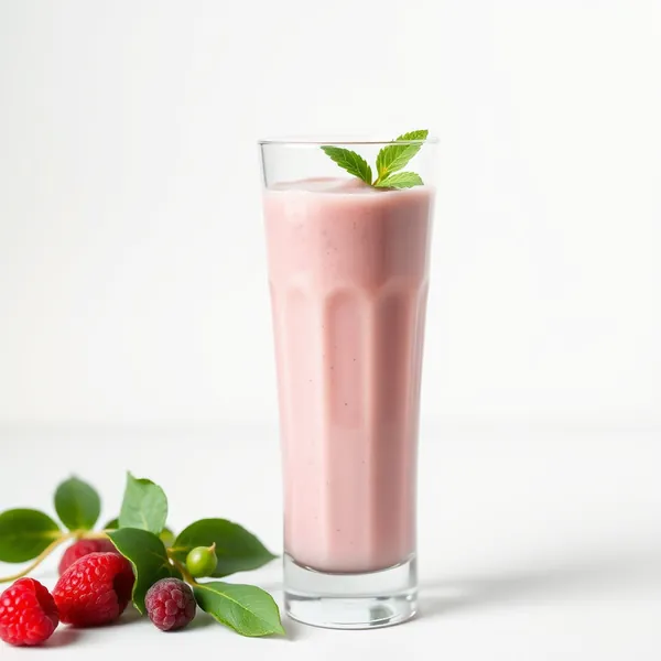 Smoothie Refrescante de Framboesa e Leite de Ervilha