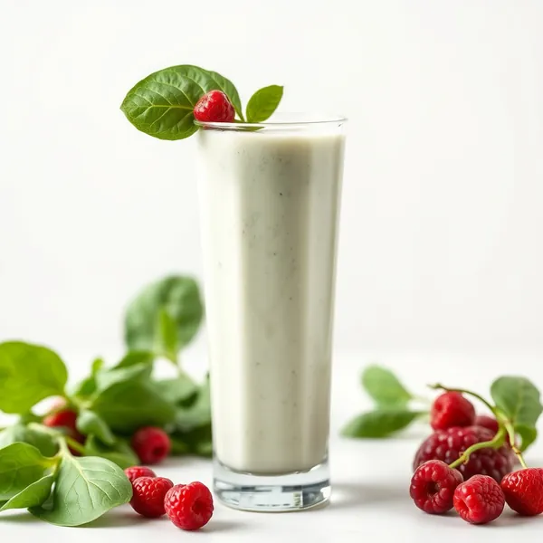 Erfrischender Spinat Kefir Milch Smoothie