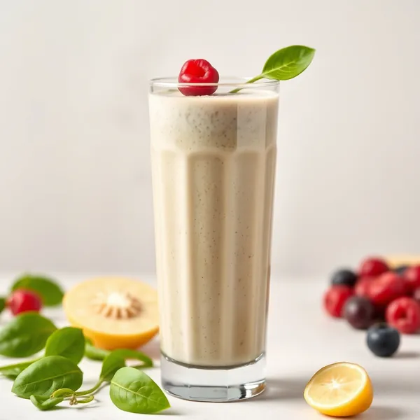 Erfrischender Spinat-Erbsen-Milch-Smoothie