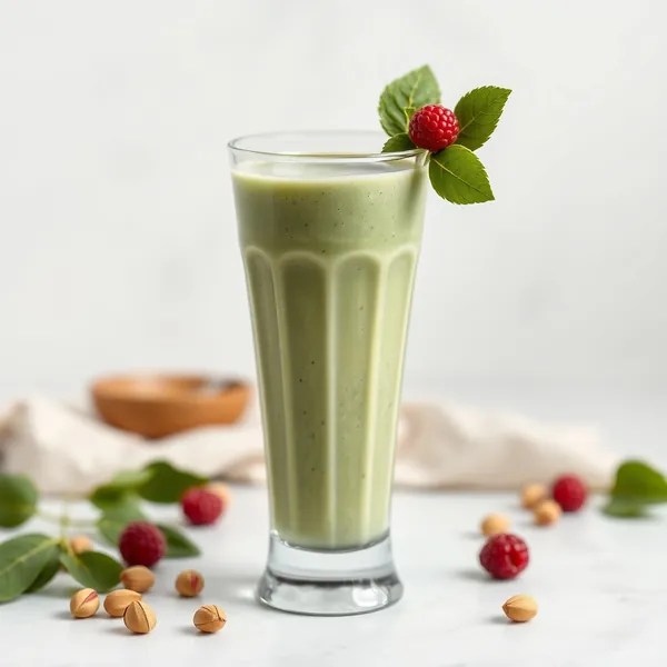 Smoothie Rafraîchissant aux Épinards et au Lait de Pistache