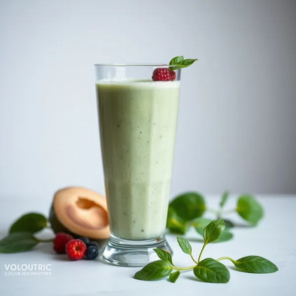 Erfrischender Spinat-Reis-Milch-Smoothie