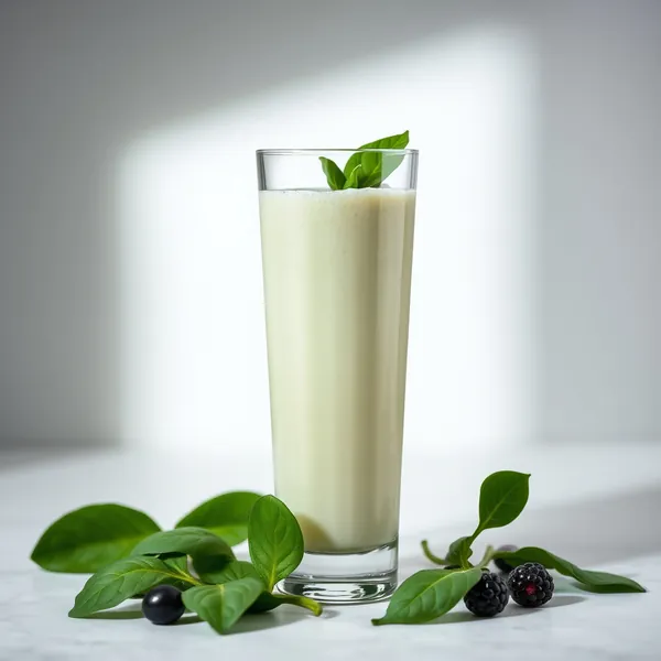 Smoothie Rafraîchissant aux Épinards et au Lait d'Épeautre