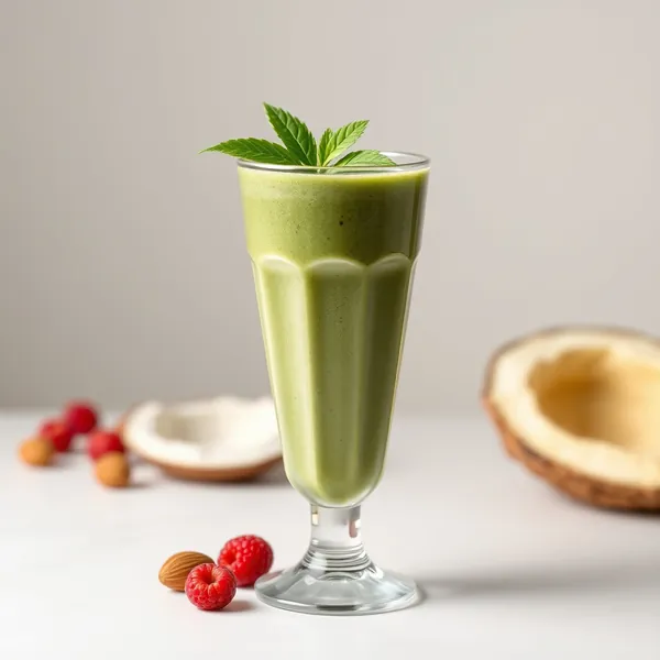 Refreshing Spirulina Almond Coconut Milk Smoothie