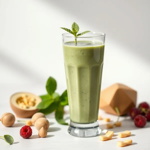 Smoothie Rafraîchissant au Lait de Pistache et Spiruline