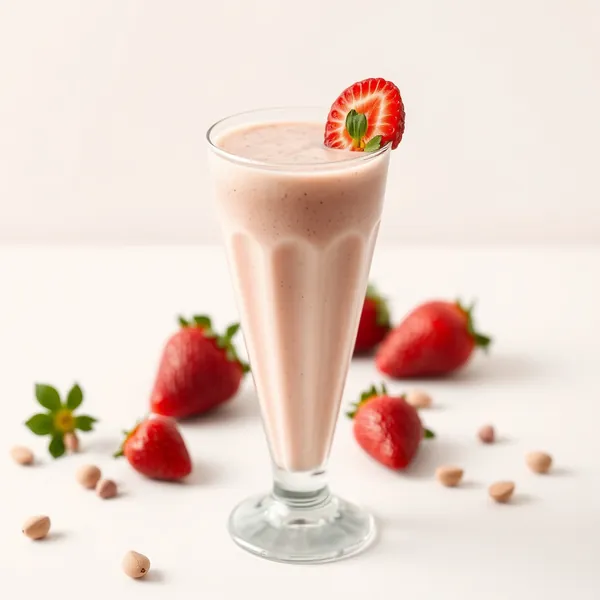 Smoothie Refrescante de Fresa y Leche de Pistacho