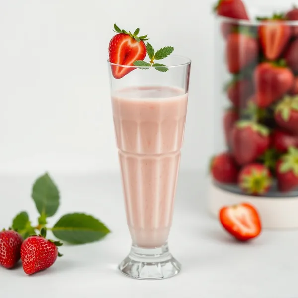 Refreshing Strawberry Rice Milk Smoothie