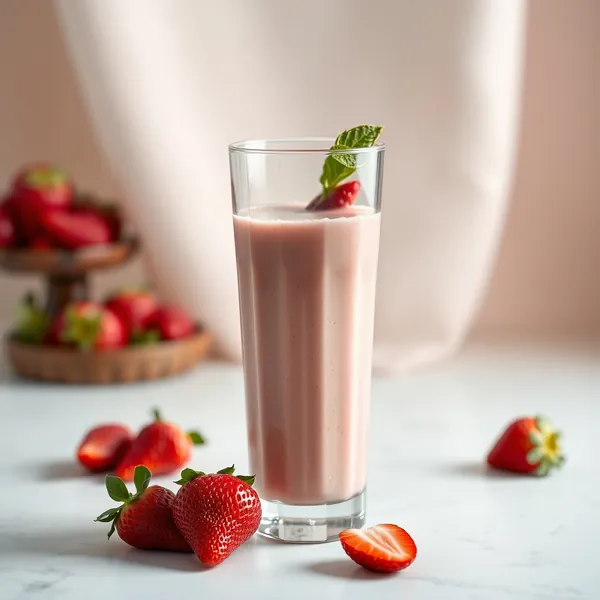 Smoothie Rinfrescante di Fragola e Latte di Farro