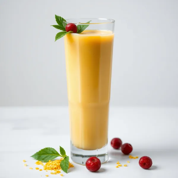 Erfrischender Reis-Milch-Kurkuma-Smoothie