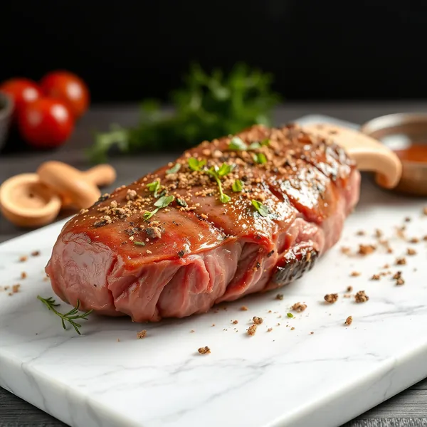 Geröstete Ziegenrippe