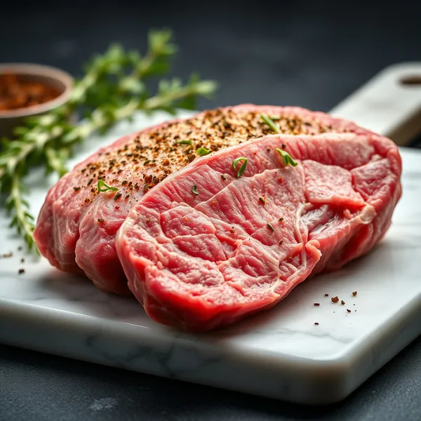 Gesalzenes Lammfilet
