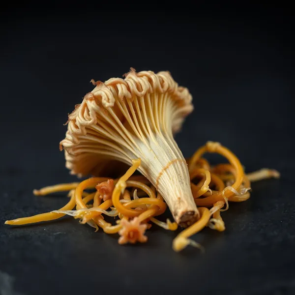 Gebratene Cordyceps-Pilze