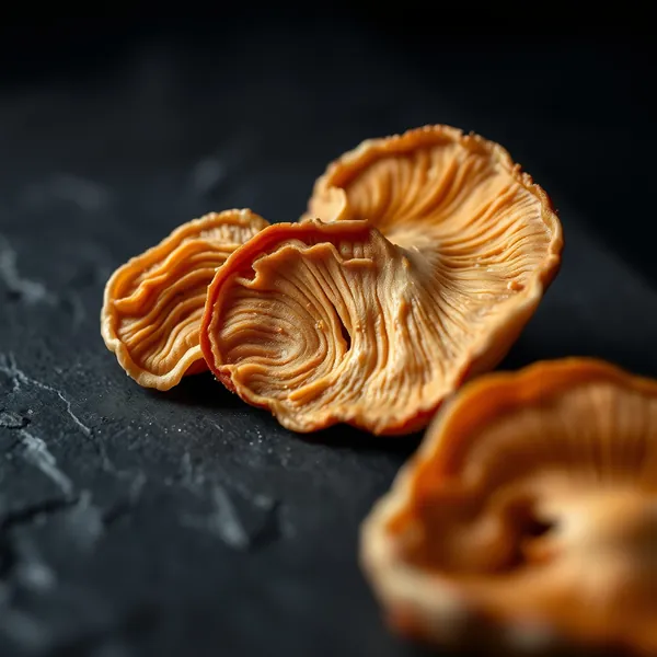 Geschnittene Reishi-Pilze