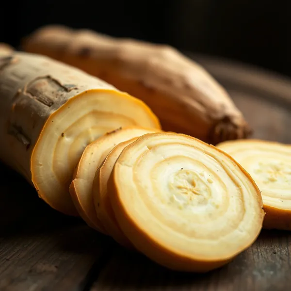 Sliced Rutabaga Root
