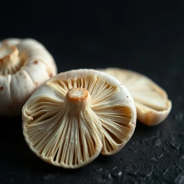 Weiße Champignons in Scheiben