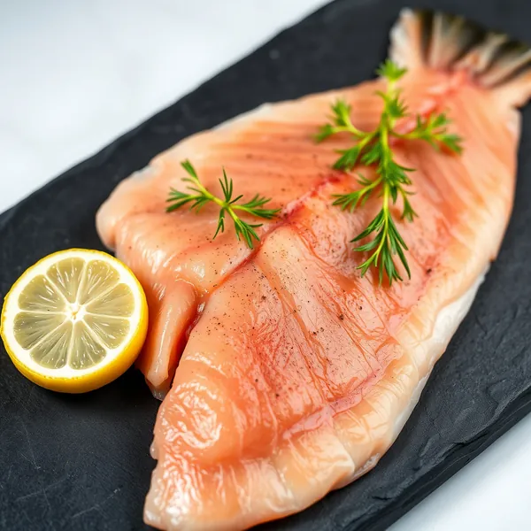 Geräuchertes Flunderfleisch