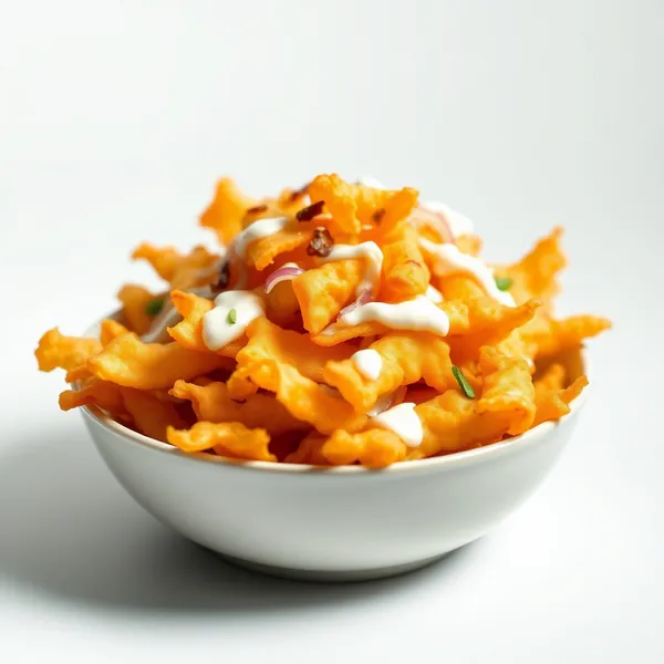 Chips de Mandioca com Creme Azedo e Cebola